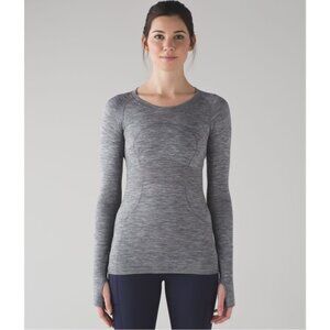 Lululemon Swiftly Tech Long Sleeve Crew Neck Top Grey Size 4